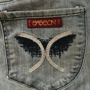 Vintage SASSOON Jeans Ooh La La Bootcut Boogie Lace Trim High Rise Short No Size